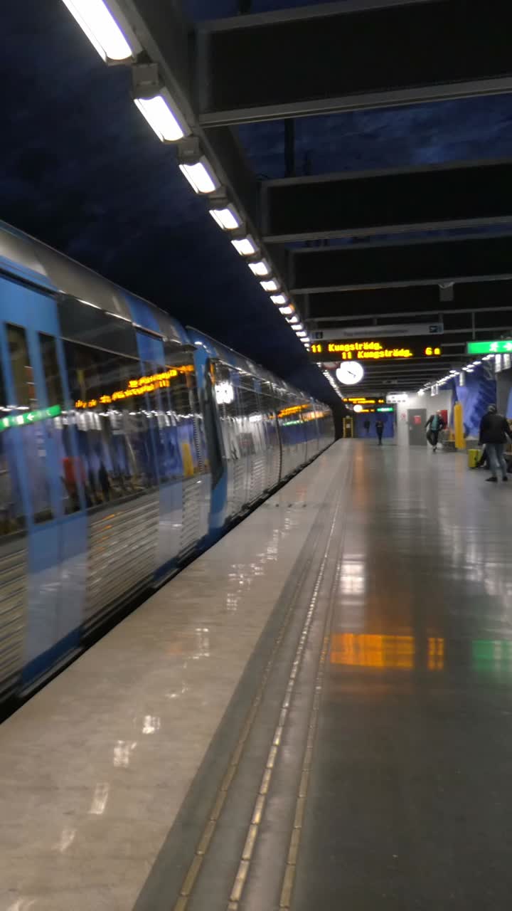 Subway Station Platform with Train