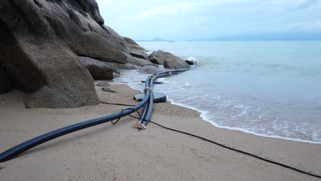 communication cable at sea shore