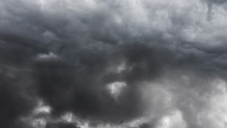 dark cloudy sky and lightning storm