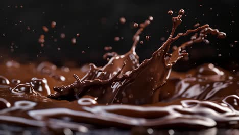 melted chocolate splash