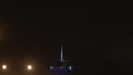 aircraft landing at night