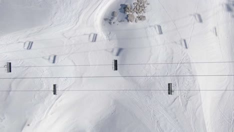 descending over ski lift