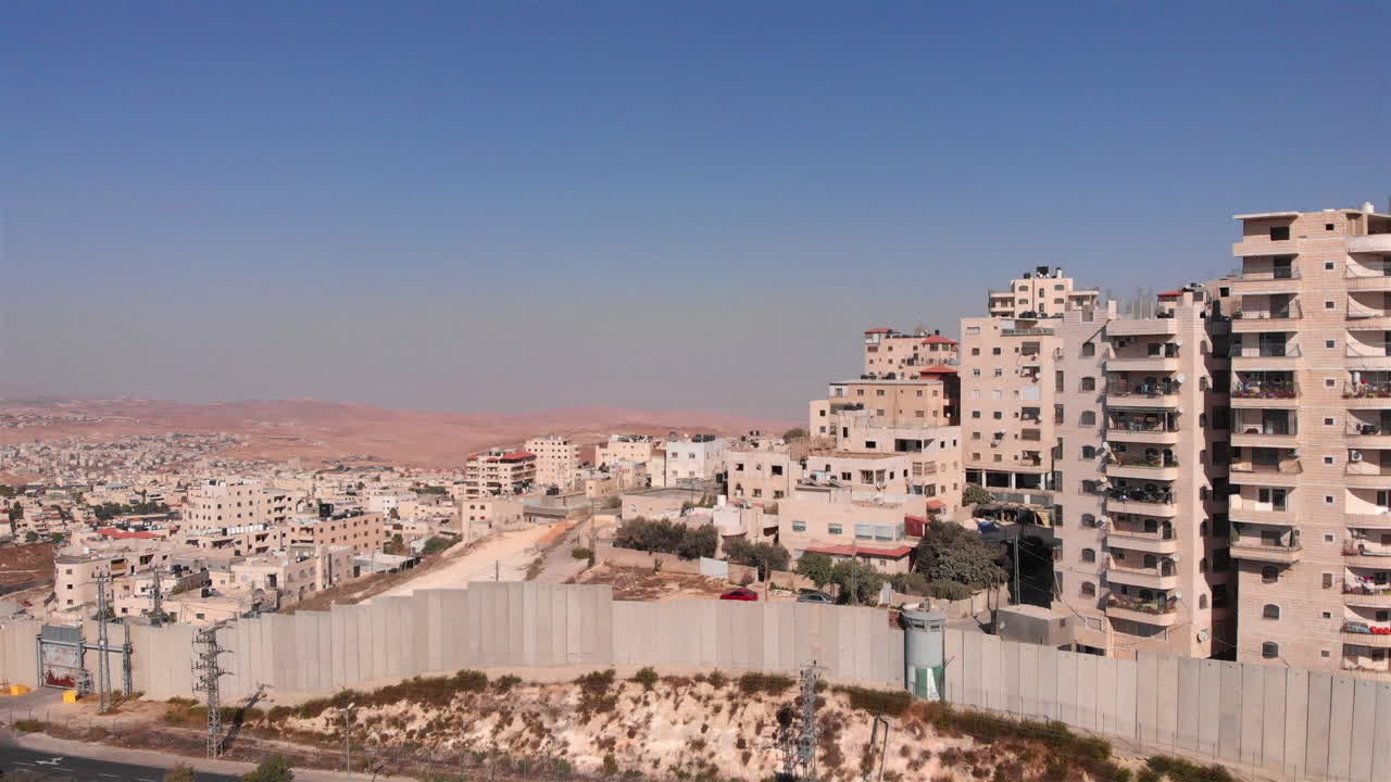 East Jerusalem Palestinian Refugge camp Surrounded By security Concerete Wall