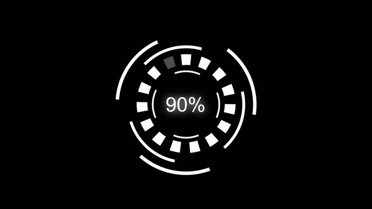 Futuristic Loading Progress Circles