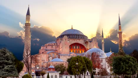 hagia sophia en estambul, el mundialmente famoso monumento de la arquitectura bizantina.