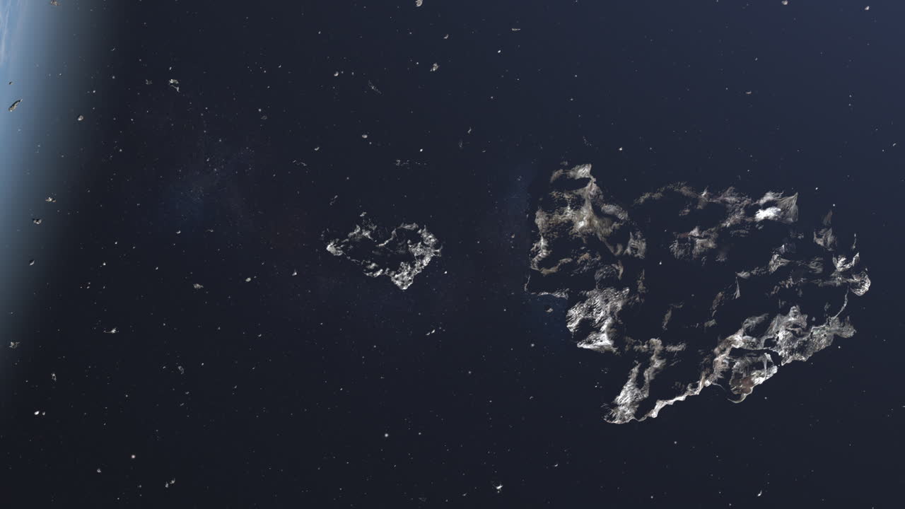 campo de escombros espacial cerca de la tierra