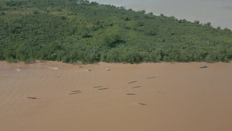 drone view lingga town,sri aman sarawak ,malaysia