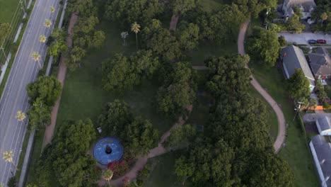 Vista-De-Drones-De-Casas-En-Galveston,-Texas