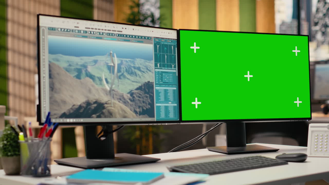Wind Turbine Cad Design Program On Isolated Screen Computer