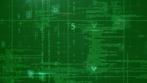 animación del procesamiento de datos en una placa de circuitos informáticos