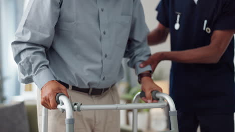 elderly person assisted with walker