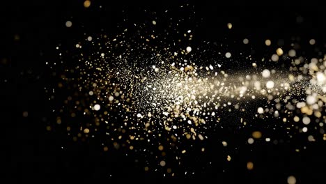 abstract golden particles