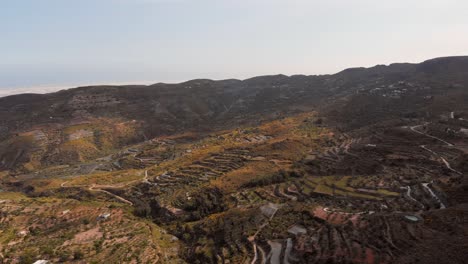 the mountains near almeria in the south of spain, aerial shot