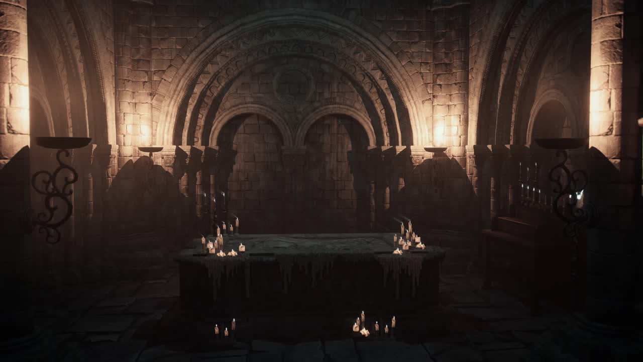 어고 신비로운 중세 예배당