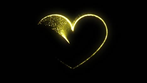 efecto festivo con corazón de oro