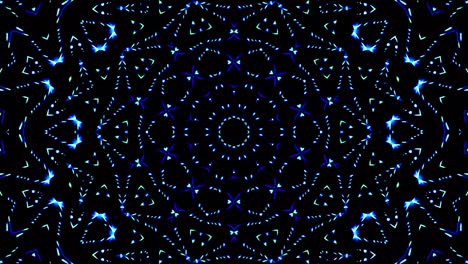 hermoso caleidoscopio abstracto que brilla, una luz radiante que regula los movimientos sutiles