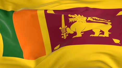 ondeando una bandera en bucle como fondo de sri lanka