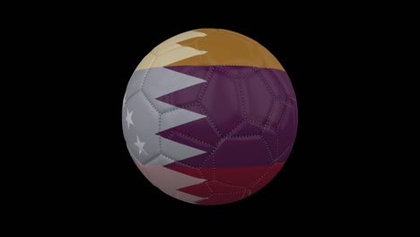 pelota de fútbol con banderas, bucle