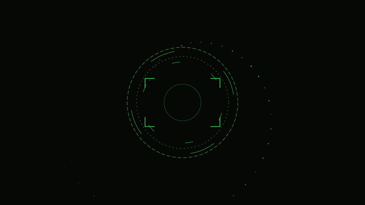 Futuristic Green Digital HUD Interface Animation