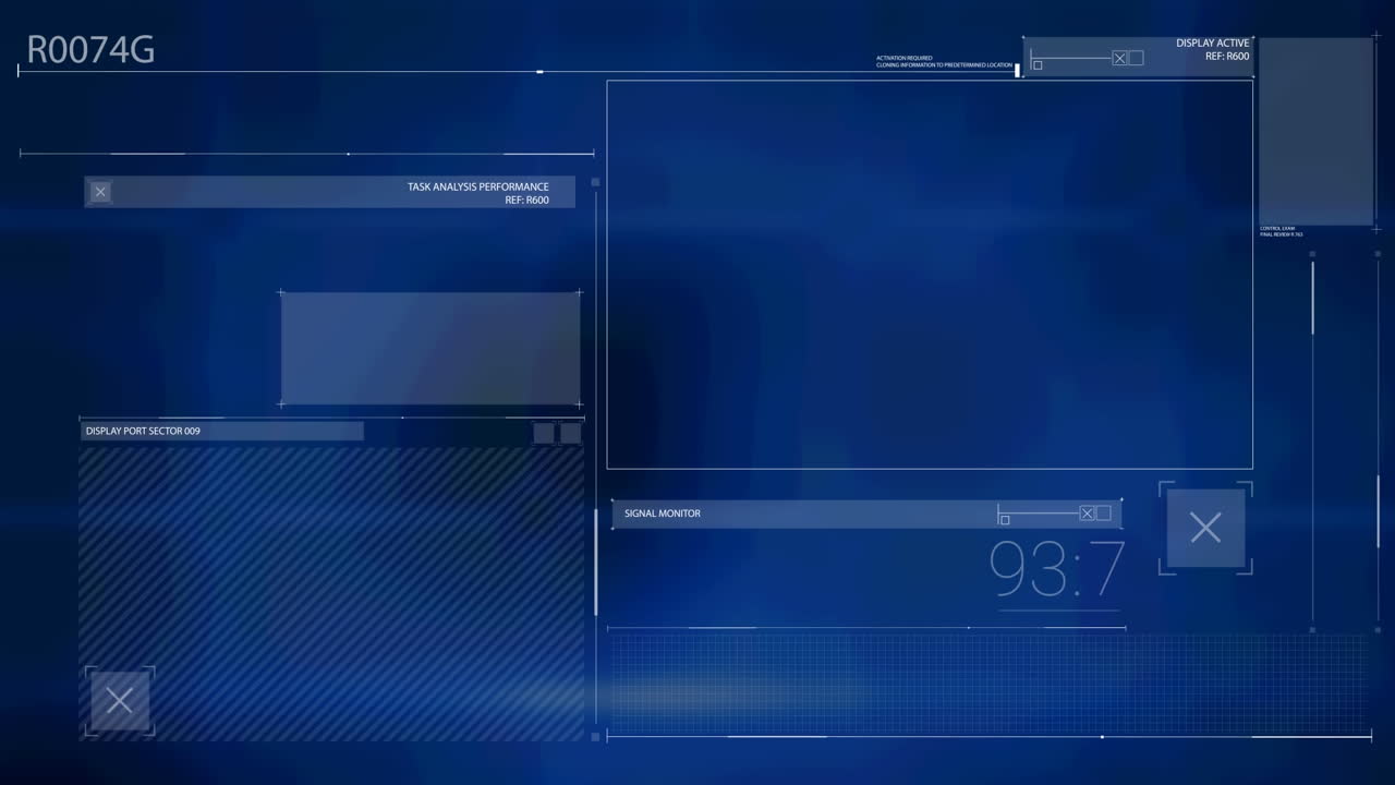 Animation of data processing over digital screen