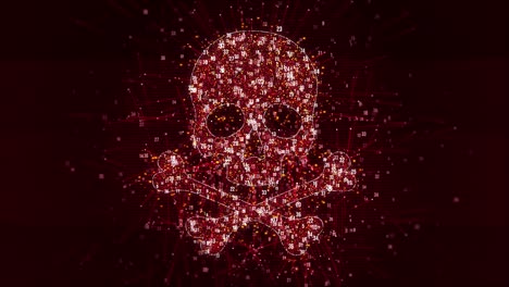 ciberataque y violación de seguridad sistema abstracto hackeado con efecto distorsionado y fallo