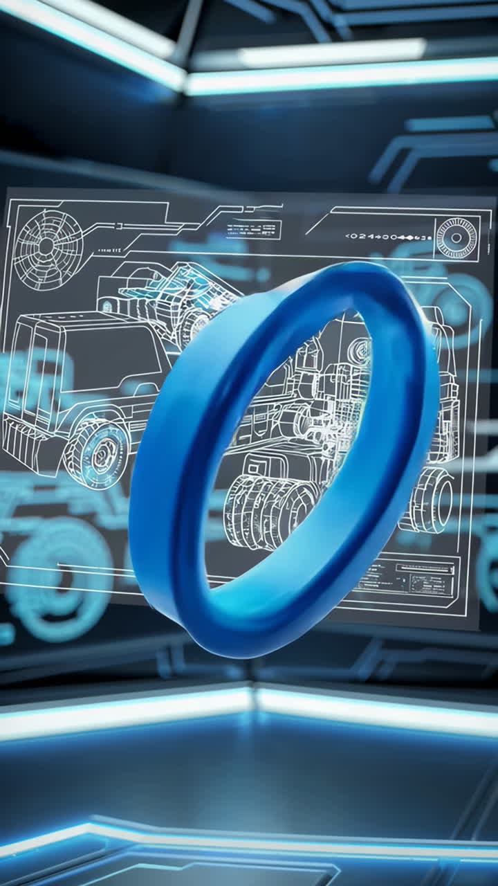 Futuristic Technology Design with a Blue Ring