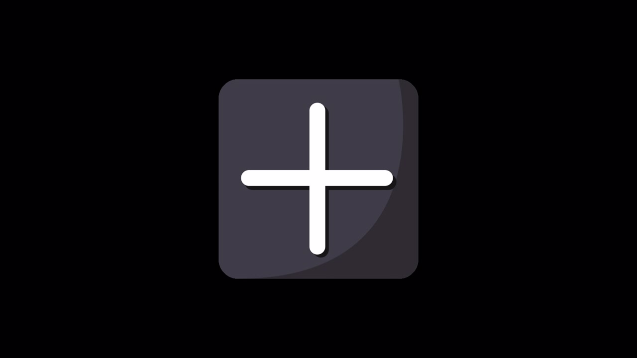 Animated Plus Sign Icon Appearing and Disappearing