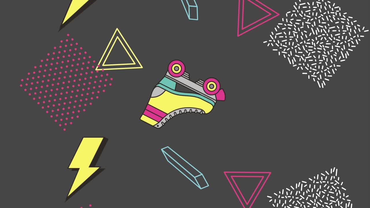 animación al estilo de memphis