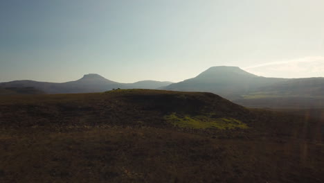 drone shot of mountains in skye islands