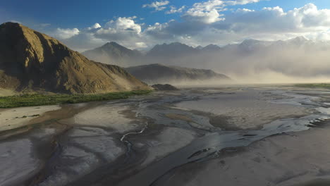 drone footage, skardu valley located in gilgit-baltistan, pakistan