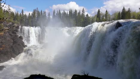 slow motion video ristafallet waterfall in the western part of jamtland is listed as one of the most beautiful waterfalls in sweden.