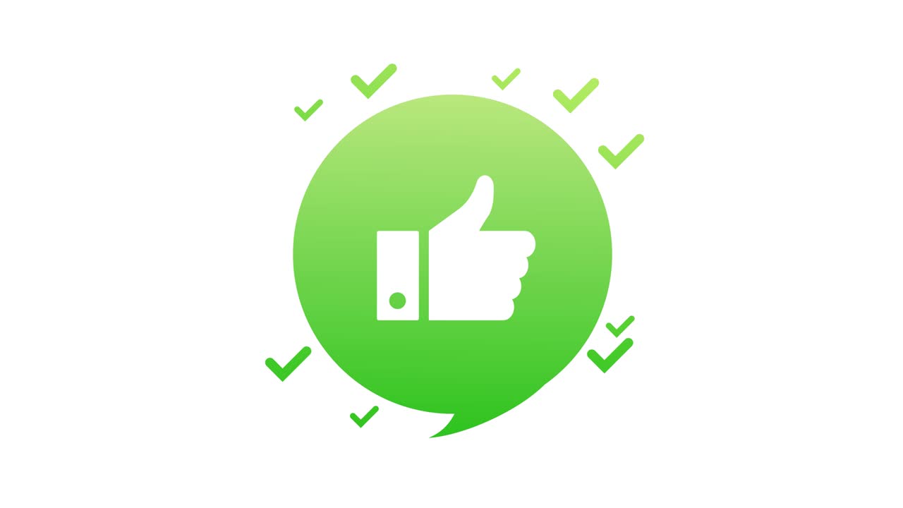 Yes or no doodle green and red illustration on white background. Motion graphics.