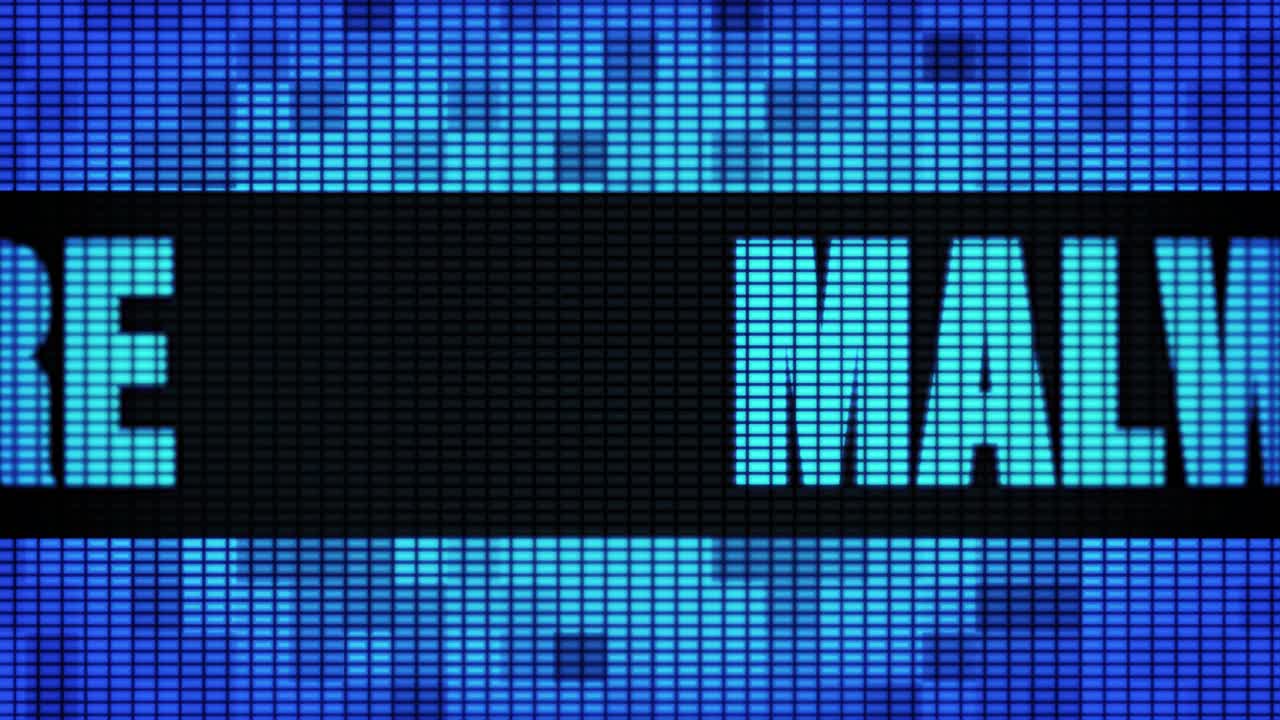 Malware Display on a Screen