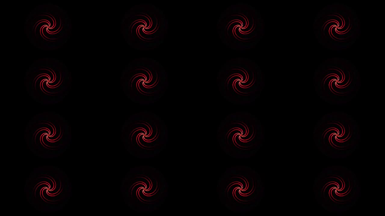 onda de puntos circulares coloridos de puntos brillantes de luz sobre un fondo negro