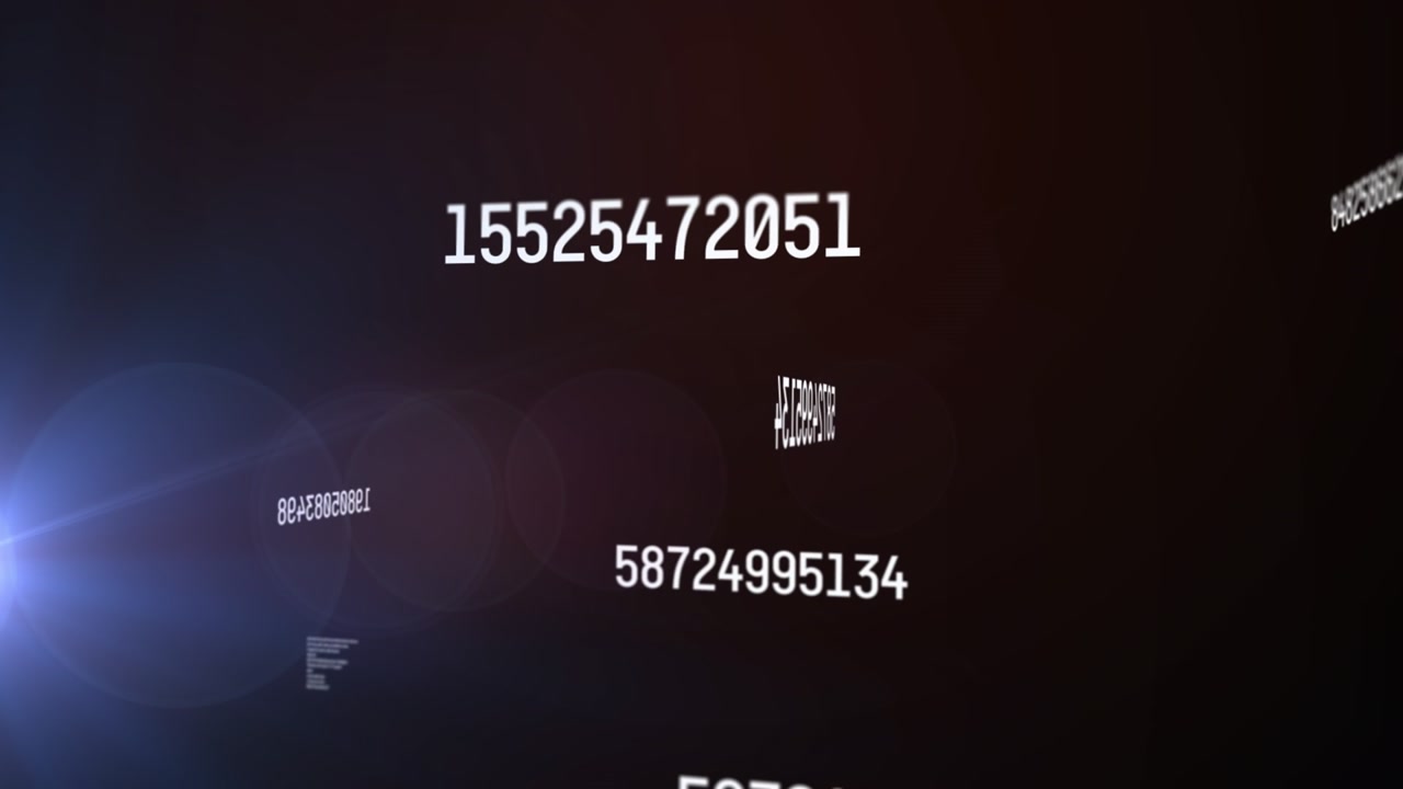 Animation of numbers changing and data processing