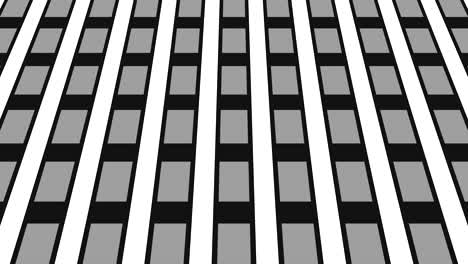 graphic pattern in black and white that tilts up and moves.