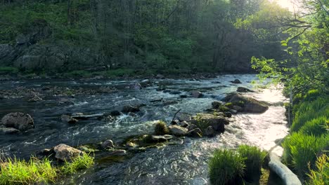 Vídeo-En-Cámara-Lenta-De-4k-De-Un-Hermoso-Río-Noruego-En-Primavera