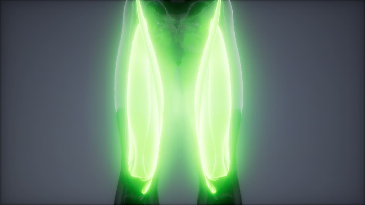 thigh muscles - Visible muscle anatomy map