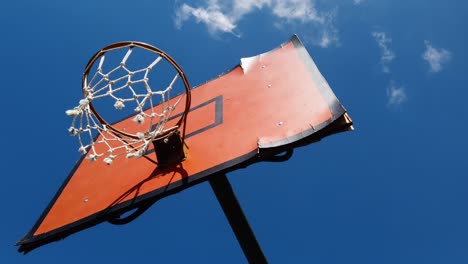basketball backboard on the school basketball