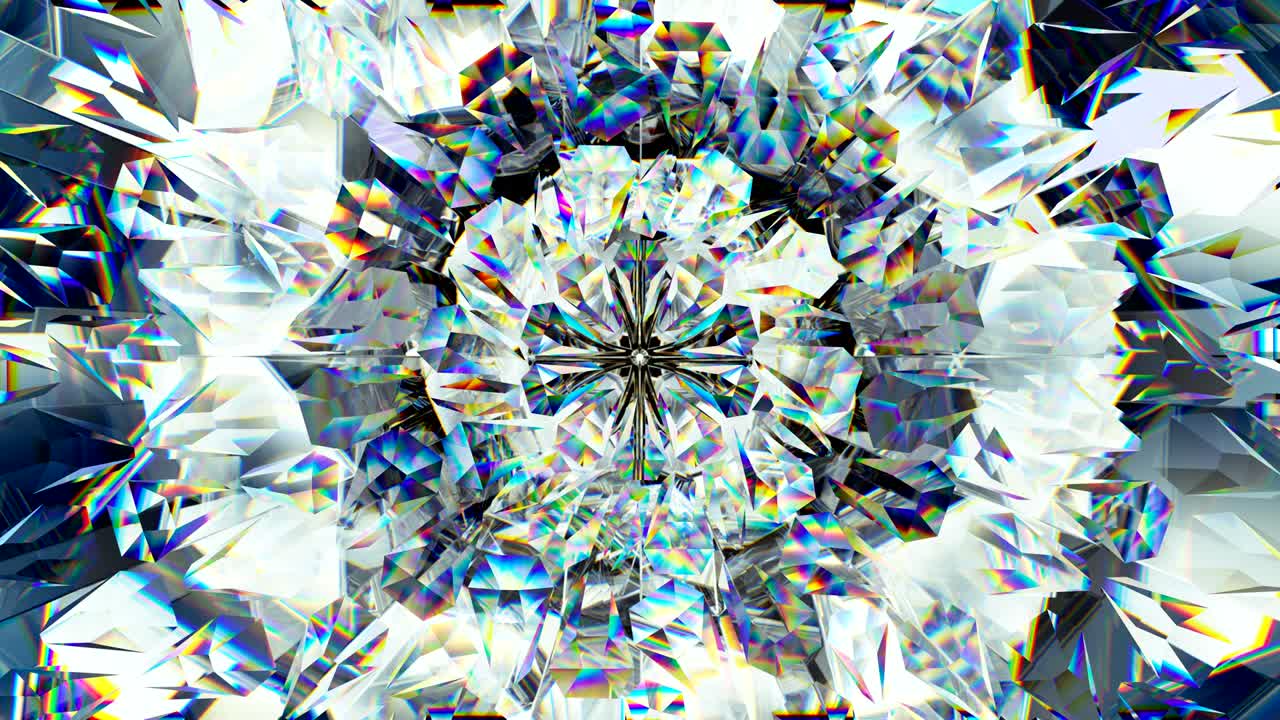 카레이도스코프 (kaleidoscope) - 보석, 다이아몬드 또는 반이는 유리 질감의 회전