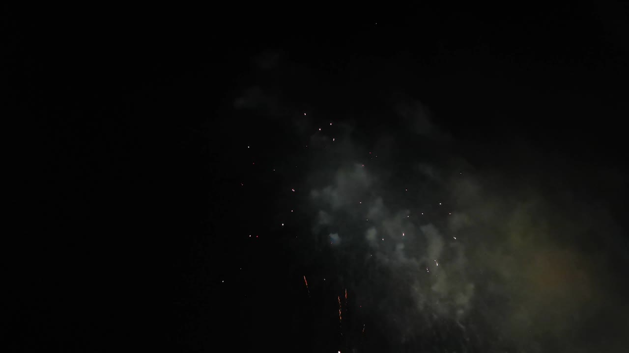 Colorful fireworks in the 4K night sky