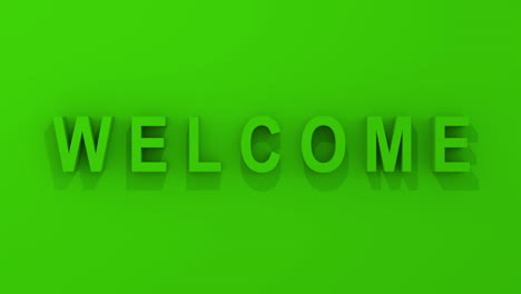 "WELCOME"-3D-Graphic-in-green