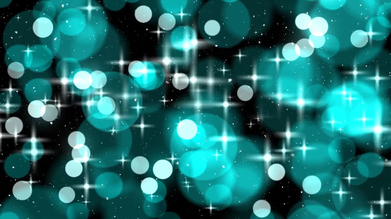 보케 빛의 크리스마스 원과 함께 눈이 내리고 있습니다.