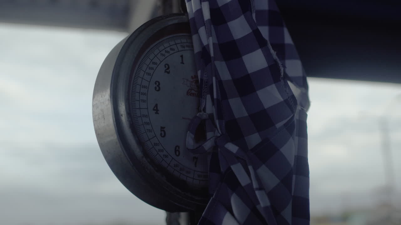 крупный план чешуи на уличном рыбном рынке в буэнавентуре