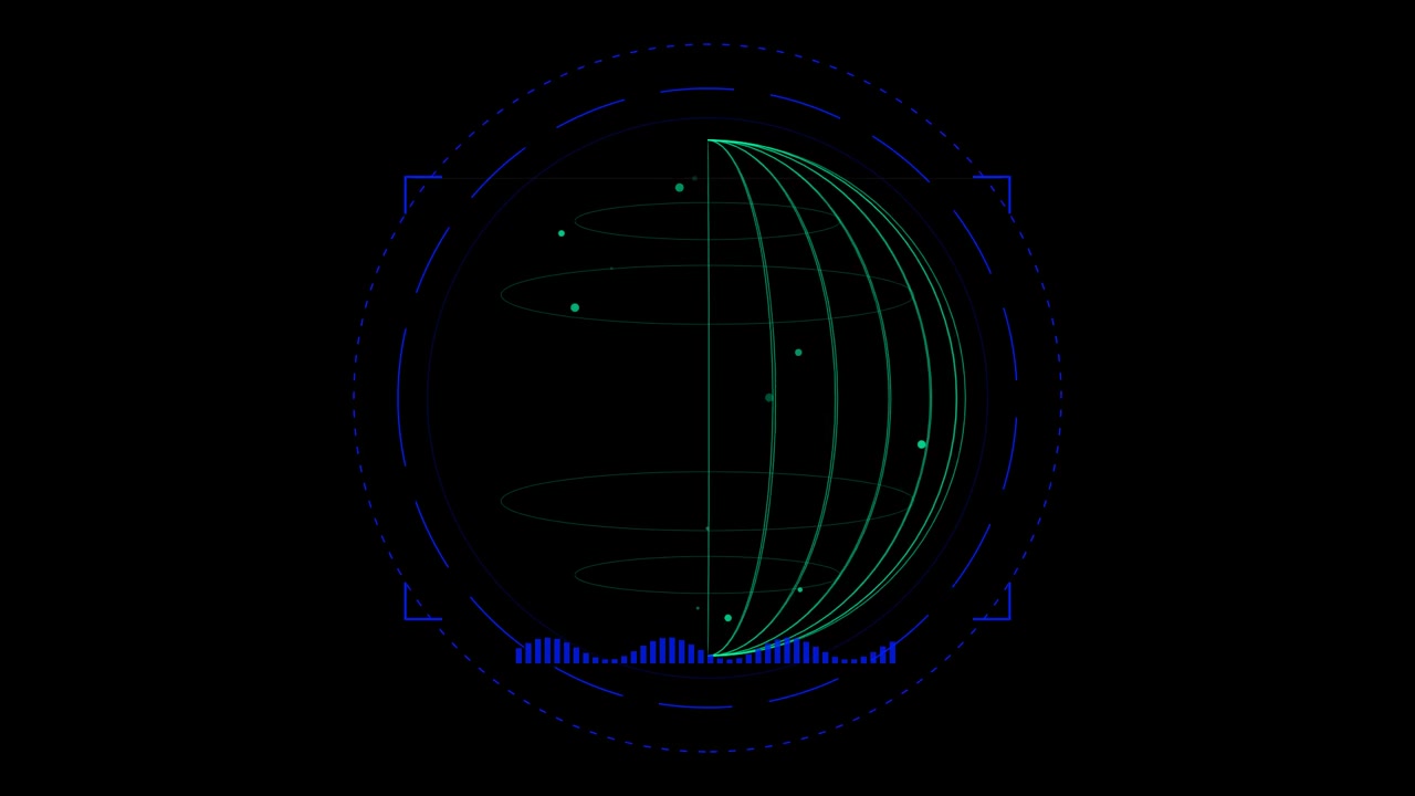 Digital Globe Hologram Interface with Data Visualization