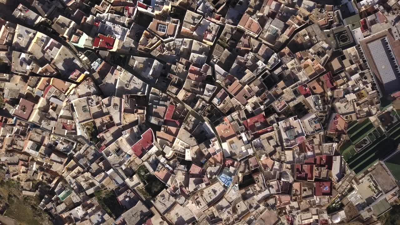 AERIAL: Old medina in Moulay Idriss