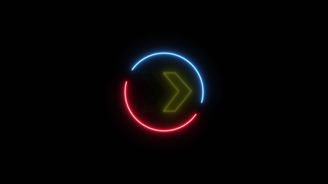 Neon Arrow Circle Icon