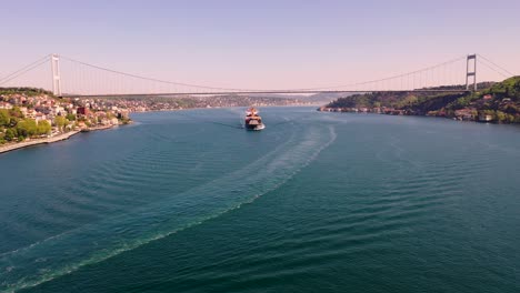 fatih sultan mehmet bridge, second bridge from istanbul bosphorus turkiye.