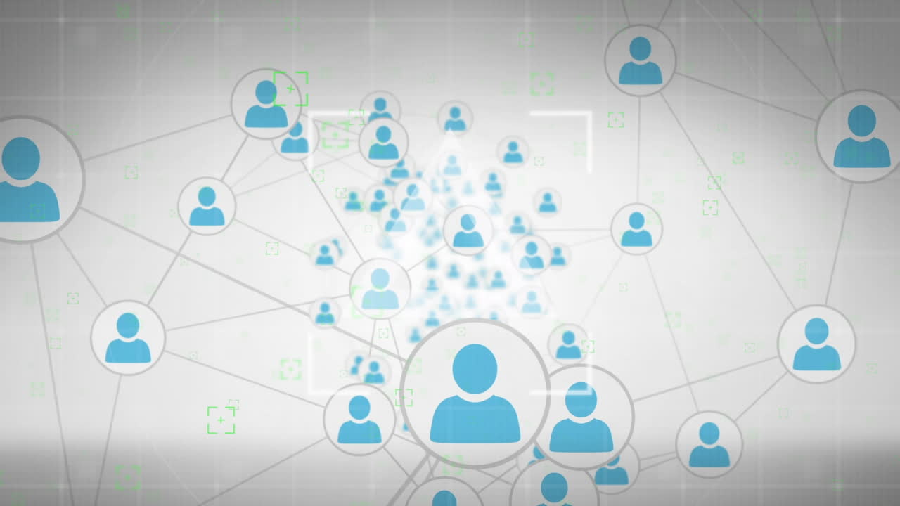 Animation of scope scanning and network of connections