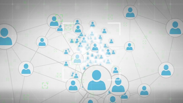 Animazione di scansione a oscilloscopio e una rete di connessioni.